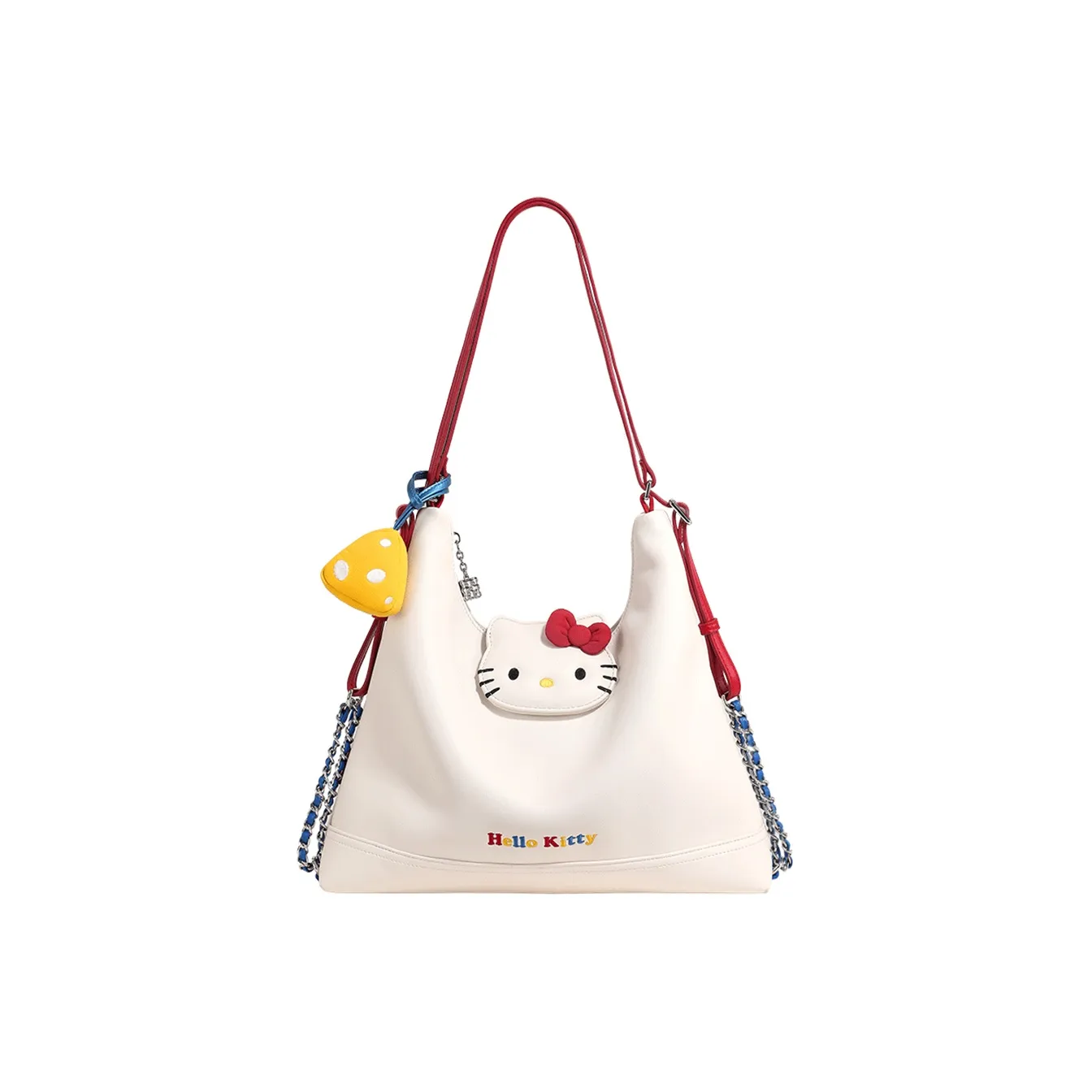 TOUTOU HELLO KITTY collaboration Хелло Китти Синтетическая кожа Сумка на плечо Стандартная Женская Кремово-белый