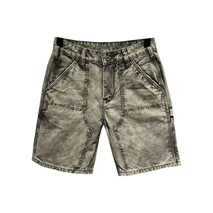 GEOGRE ALEX Серые Мужские Джинсовые Шорты