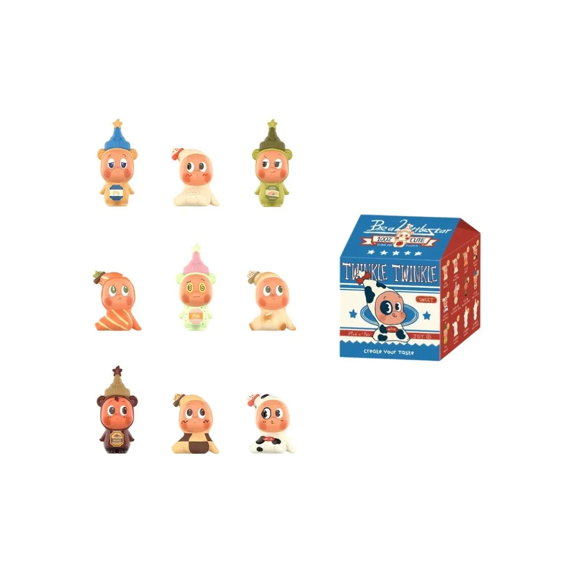 POP MART Коллаборация Edition Звездная Созвездие Персонализированная Коллекция AB Набор Слепые Коробки Один Blind Коробка Полная Коробка 9 шт