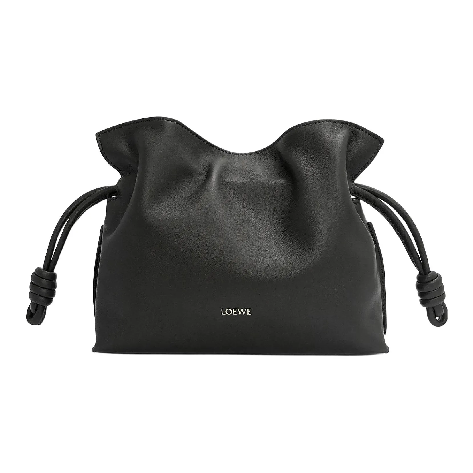LOEWE Flamenco Nappa Cow Leather Clutch Mini Women's Black