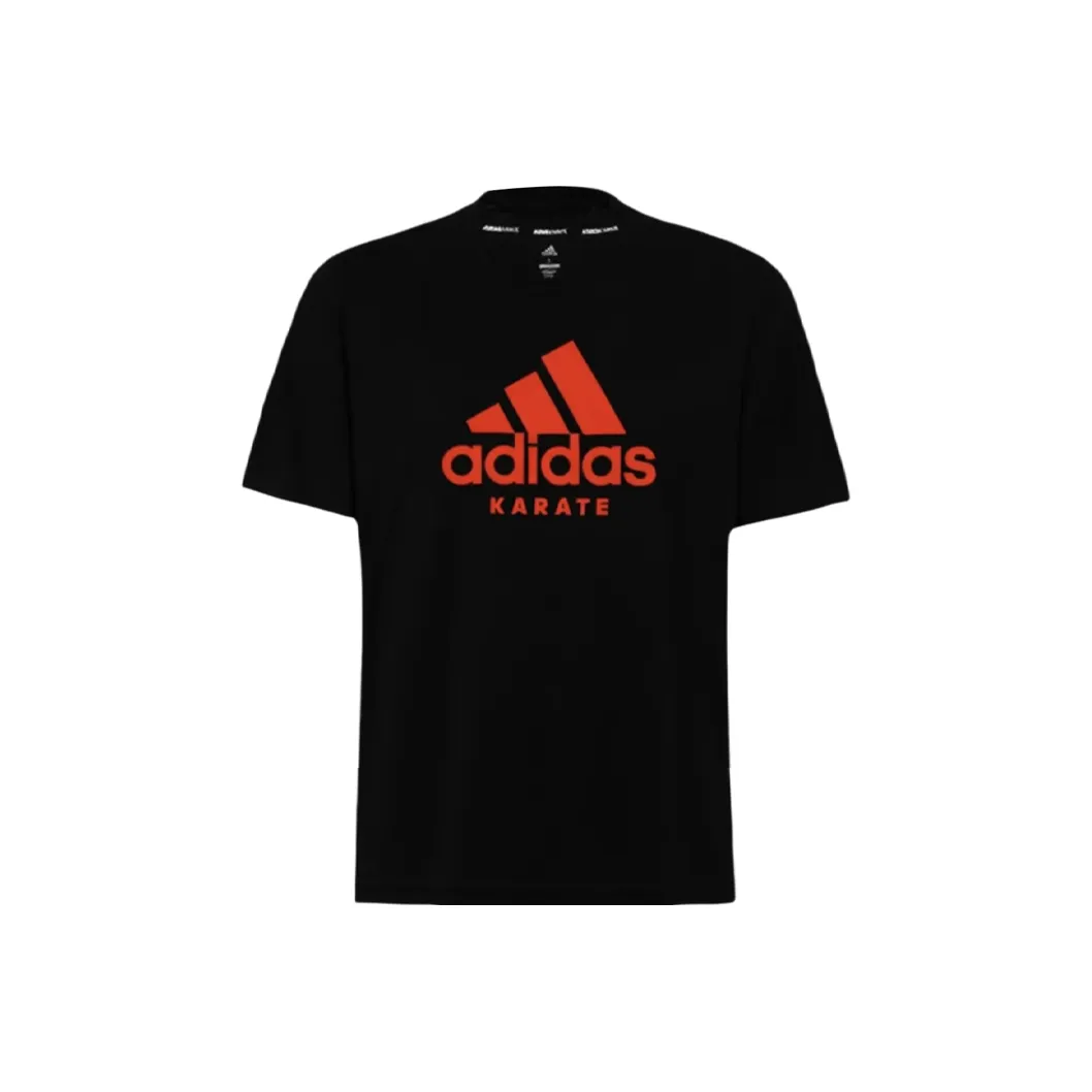 Adidas T Shirts Men's Black With Red Logo