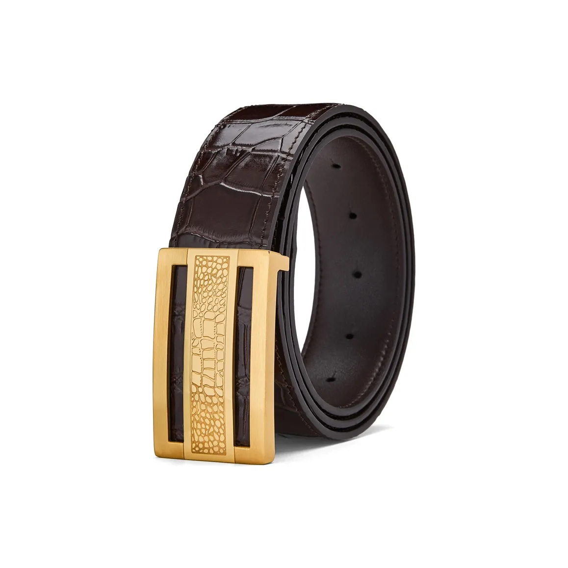 GUSKI Ремни из микрофибры и синтетической кожи Мужские Золото Серебро Ширина 3,8 см