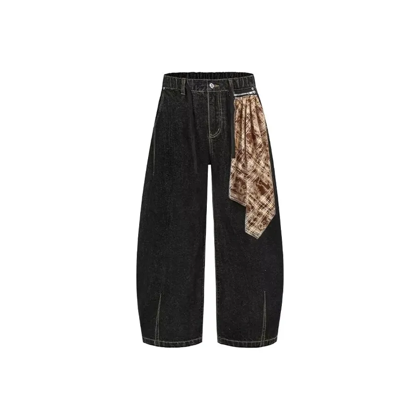 TESTUNG Черные Мужские Джинсы