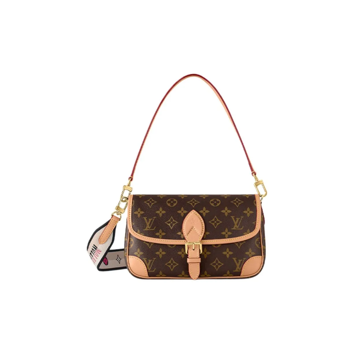 LOUIS VUITTON Diane Satchel Monogram Brown/Beige/Multi