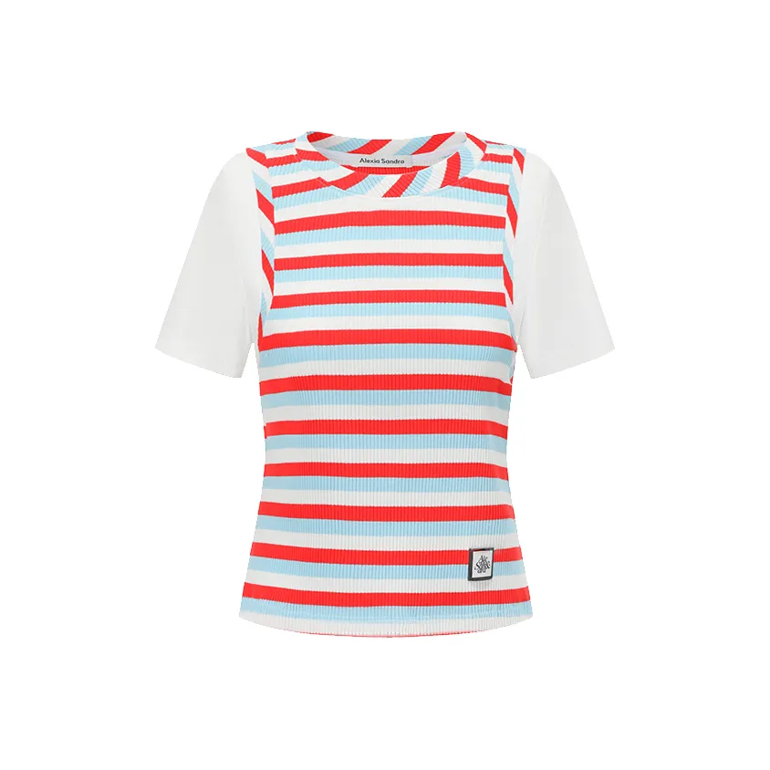 Alexia Sandra Стандартная T-рубашка Женская Красная Синяя