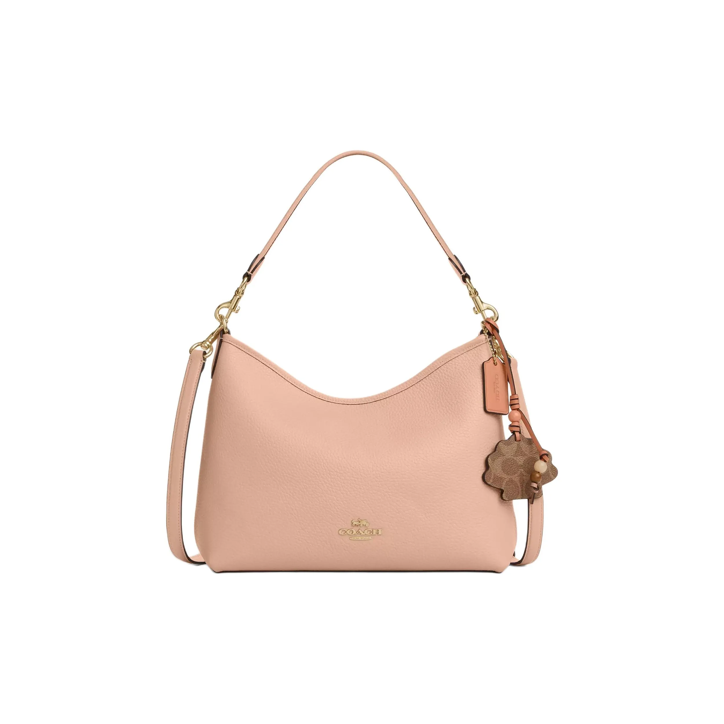 COACH Лорел Коровья кожа Сумка на плечо Большая Женская Розовая