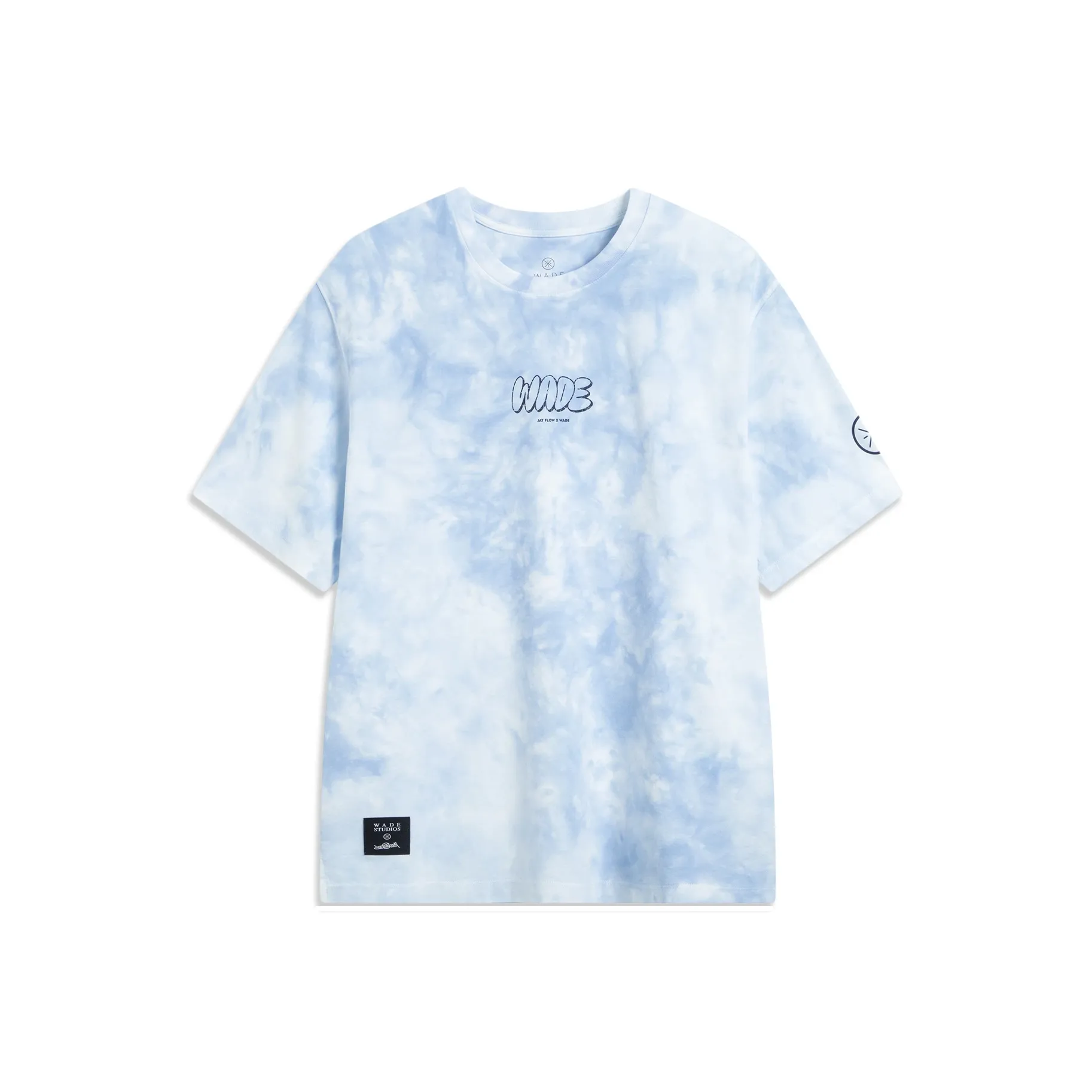 LINING x Jay Flow T-Shirt Мужской Статический Синий Tie Dye