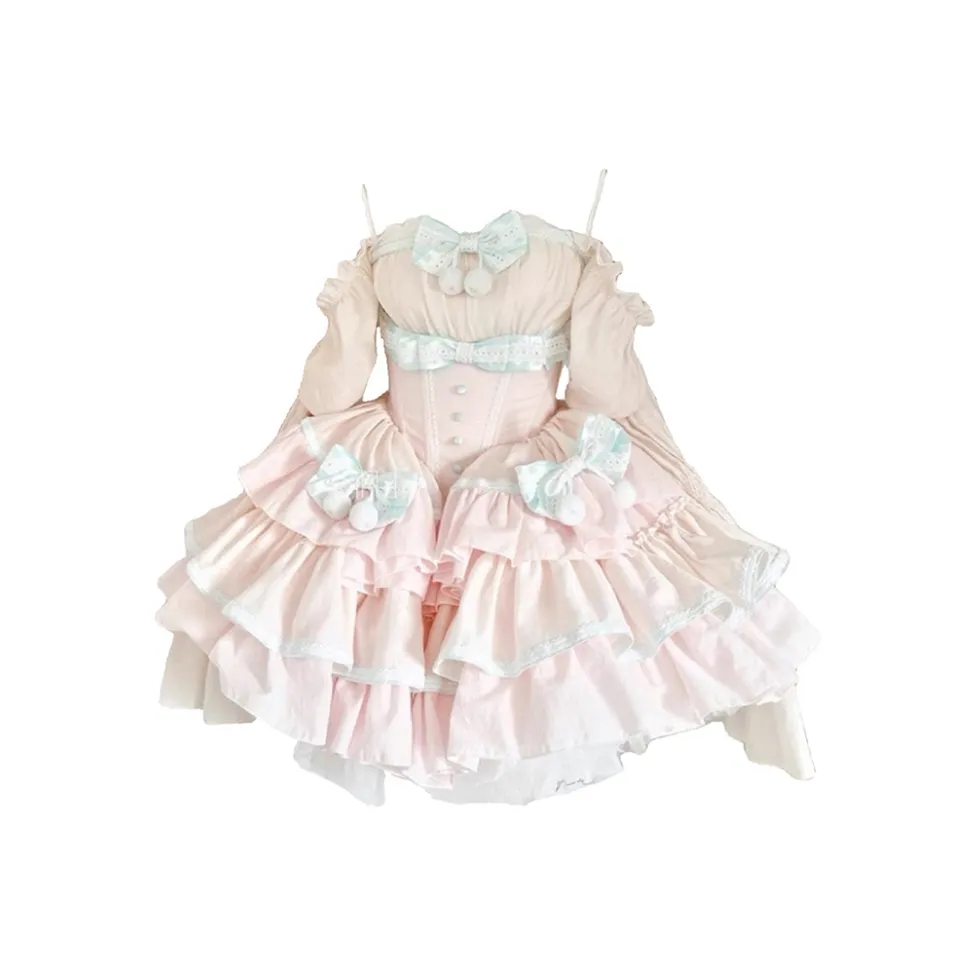 MISTVB Светло-розовый Женские Лолита Платья