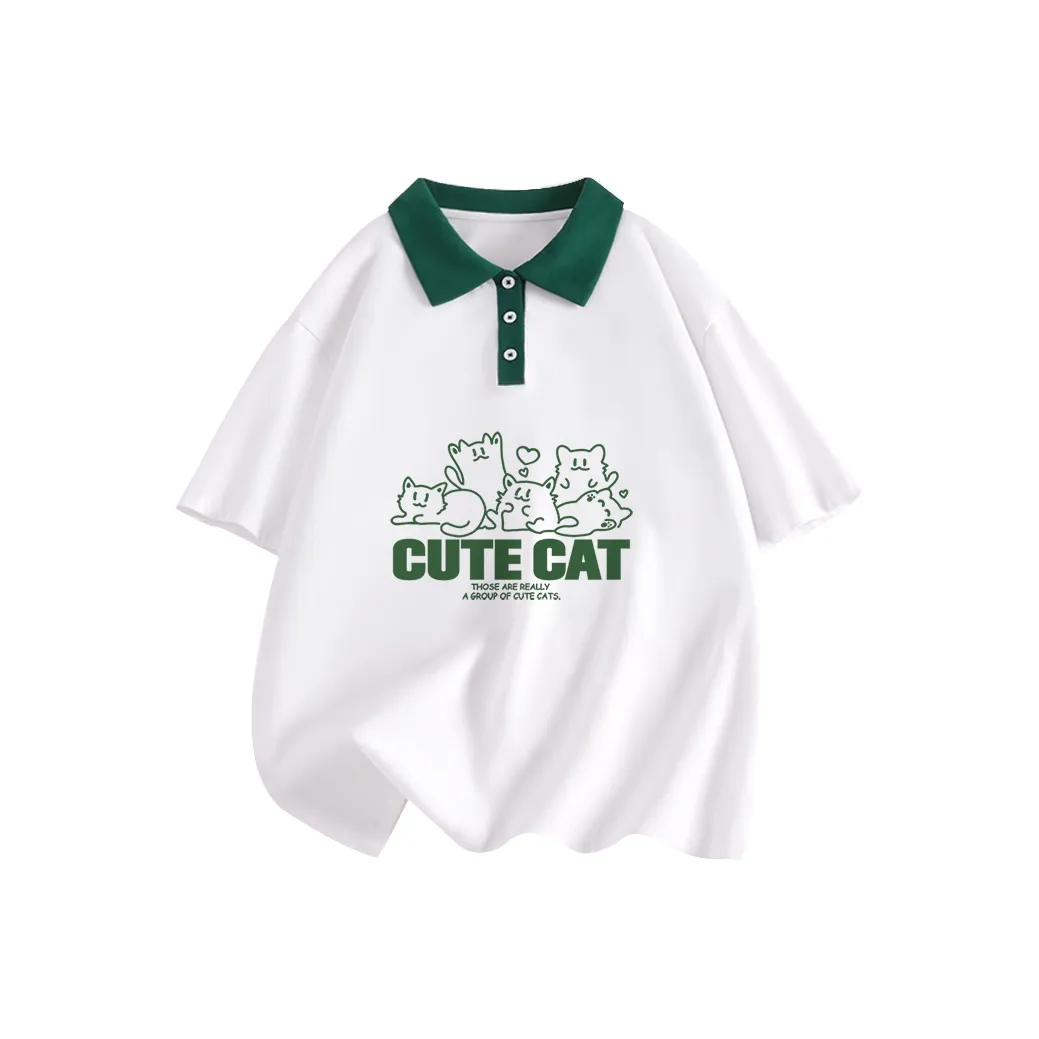 Lan Miao 100% хлопок Дышащий и Универсальный Tee Американский Преппи стиль Повседневный Топ Женские