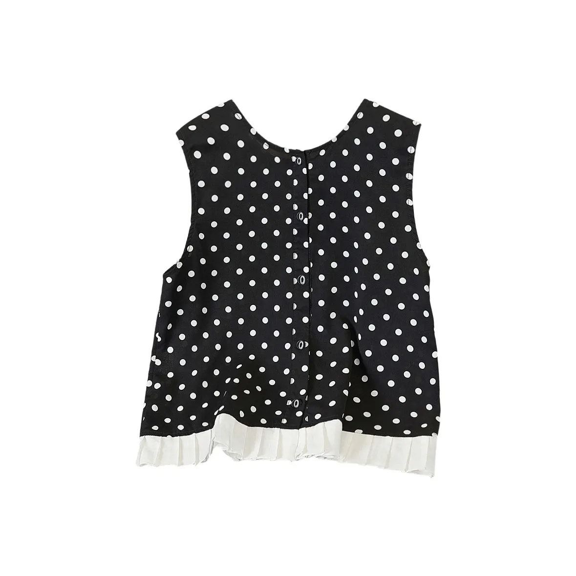 Touch Черная с гороховым узором женская майка