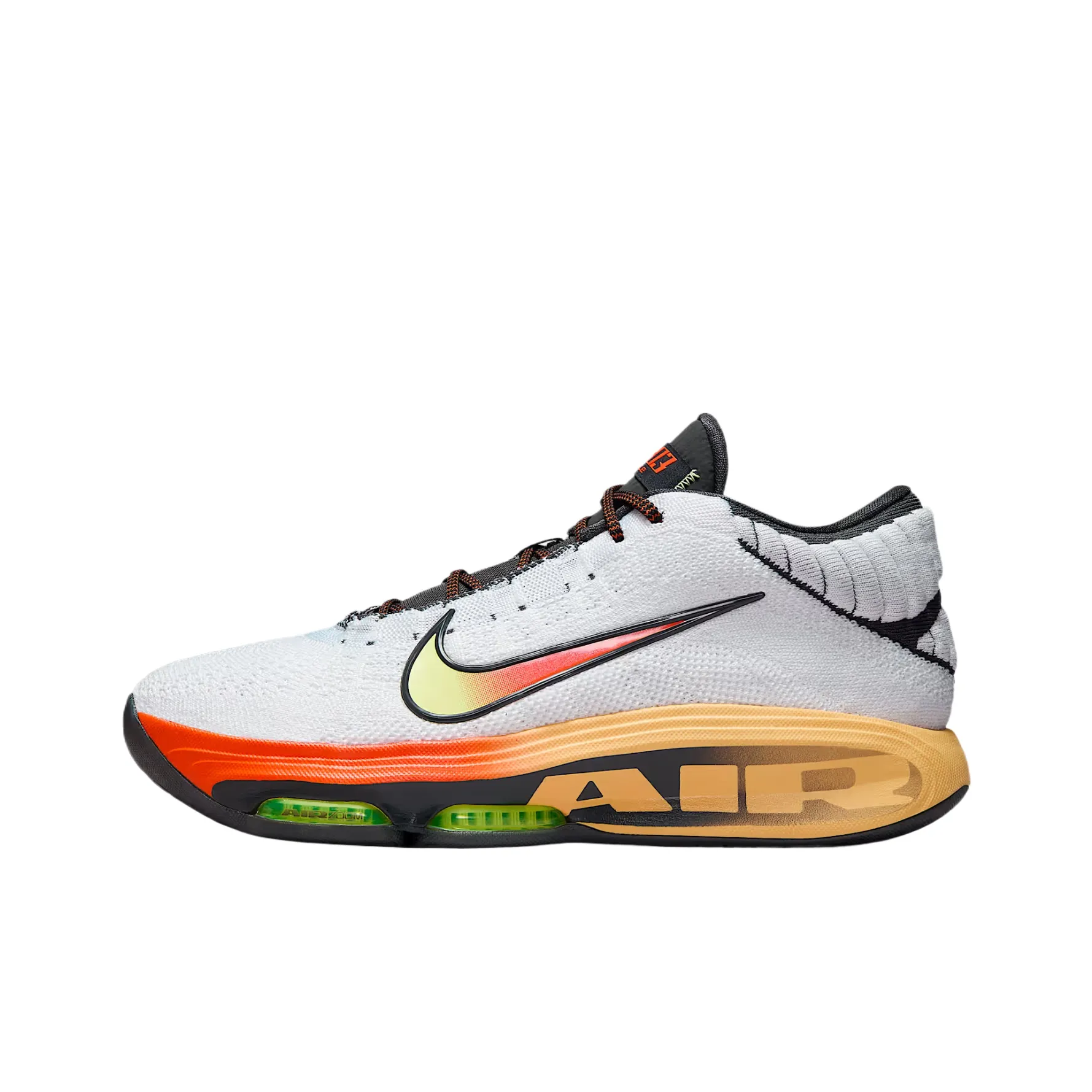 Nike GT Hustle 3 Устойчивые к истиранию MID Баскетбольные кроссовки Мужские Белый Оранжевый