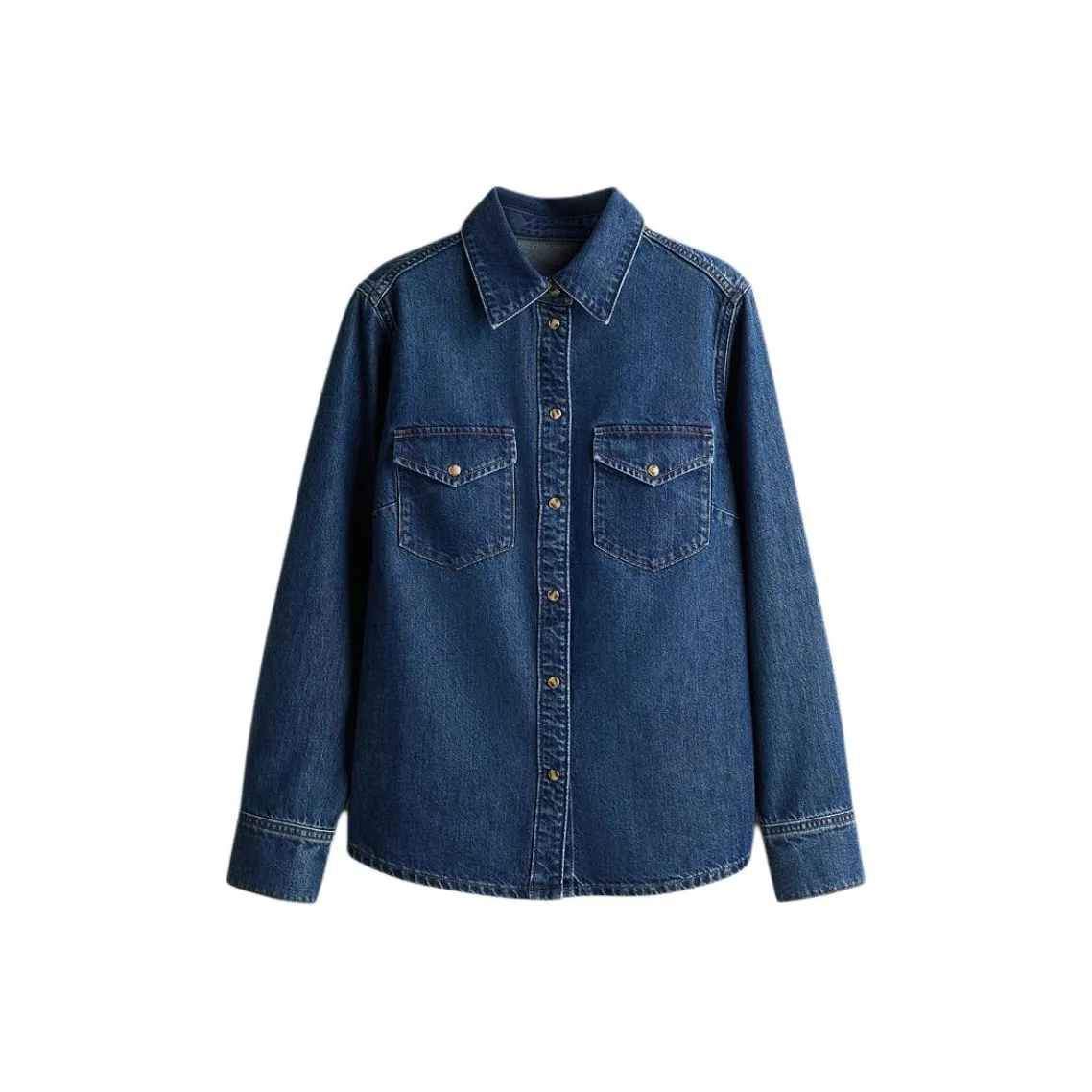 H&M Джинсовый синий Женские Рубашки