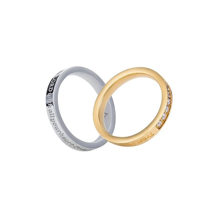 ACIUM Стальной Признание в любви Подруга Бестия Парень Кольца Унисекс