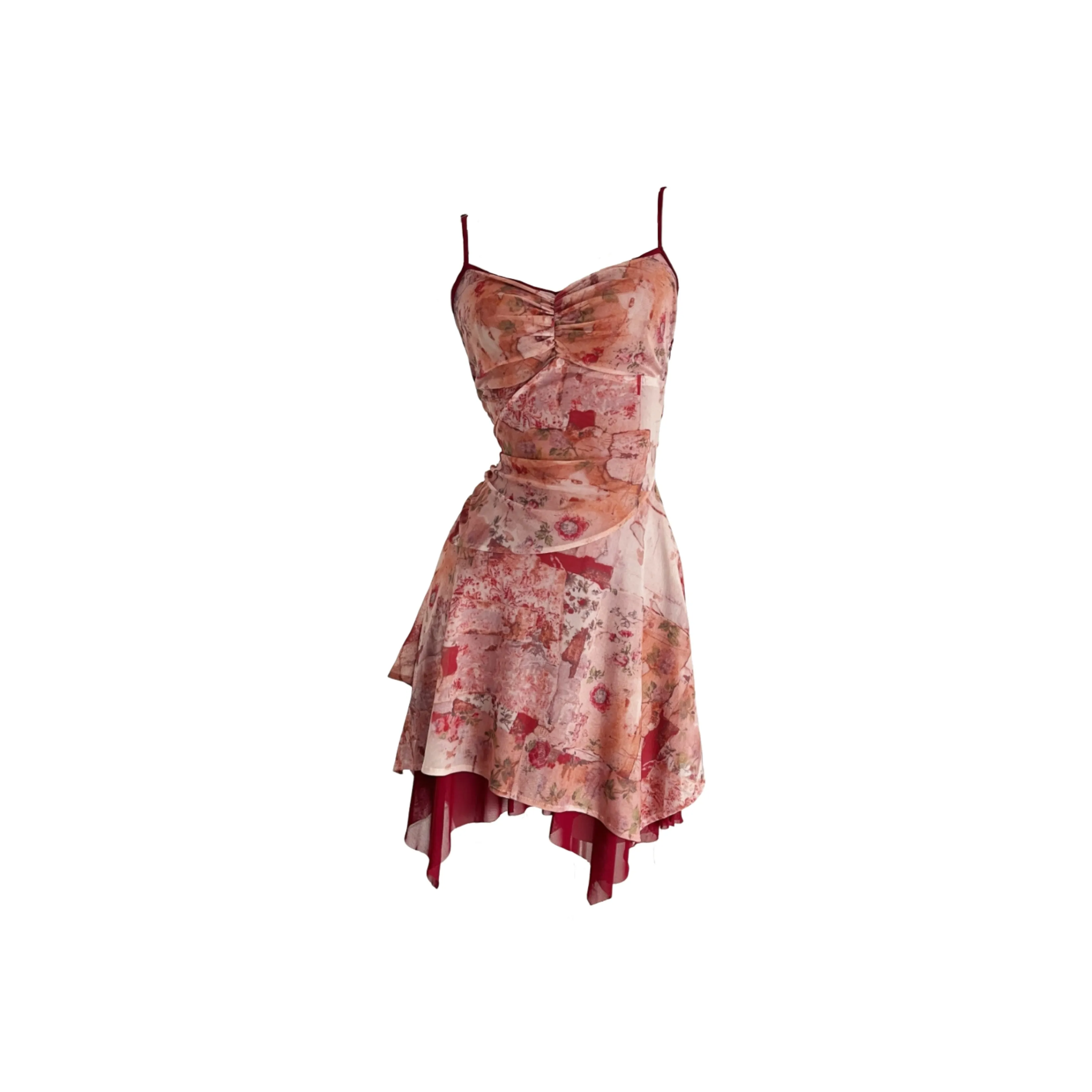 ORANDOR WEAR Цветочный Красный Женские Слиплатья