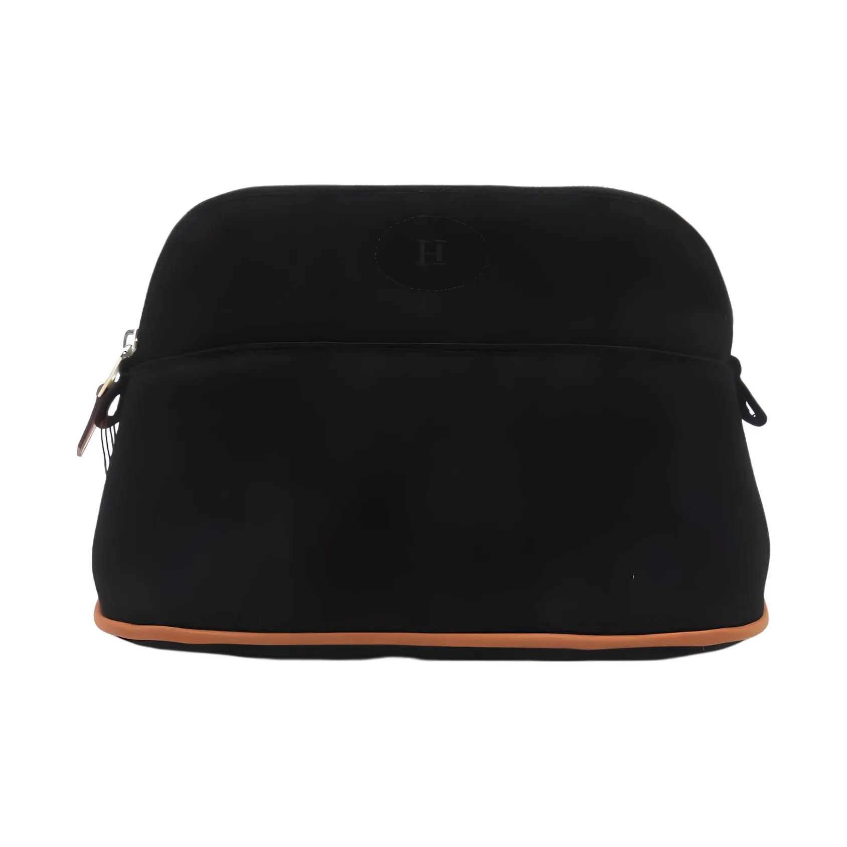 HERMES Bolide Canvas Bowling Bags Canvas Bag Travel Organizers Women's Black