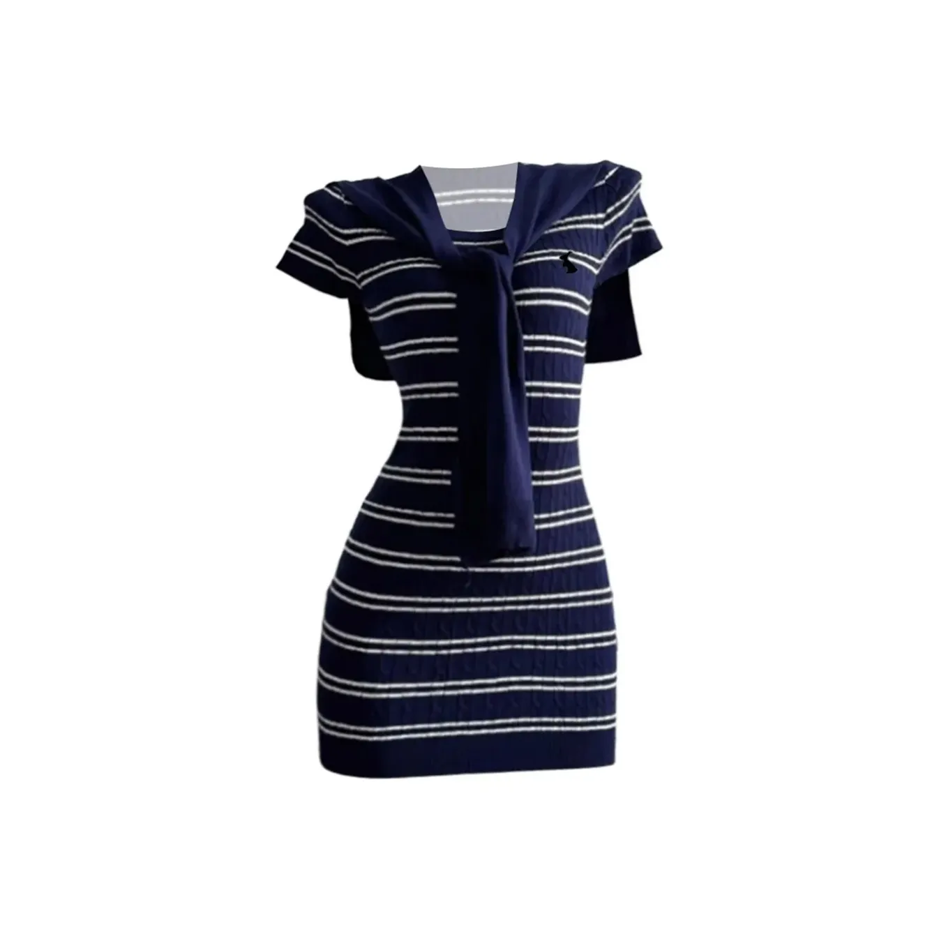 GEZITAI Короткое платье с короткими рукавами женское