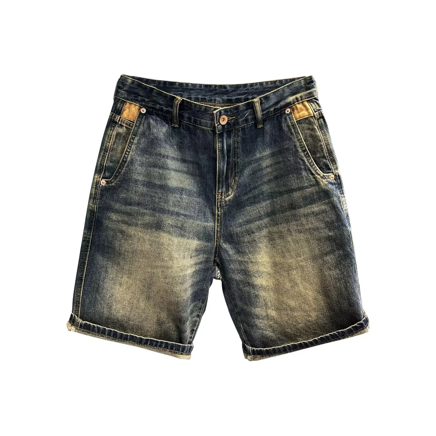GEOGRE ALEX Blue Men's Denim Shorts GEOGRE ALEX Синий Мужские Джинсовые Шорты