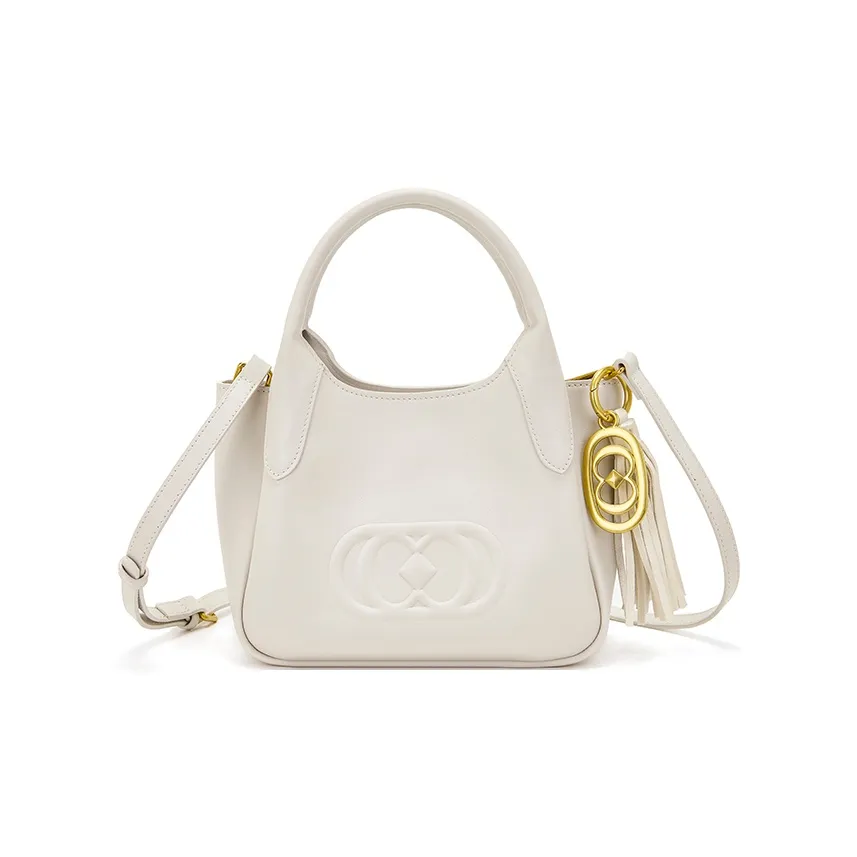 La Carrie Сумка через плечо из натуральной коровьей кожи сумка для женщин цвет экрю