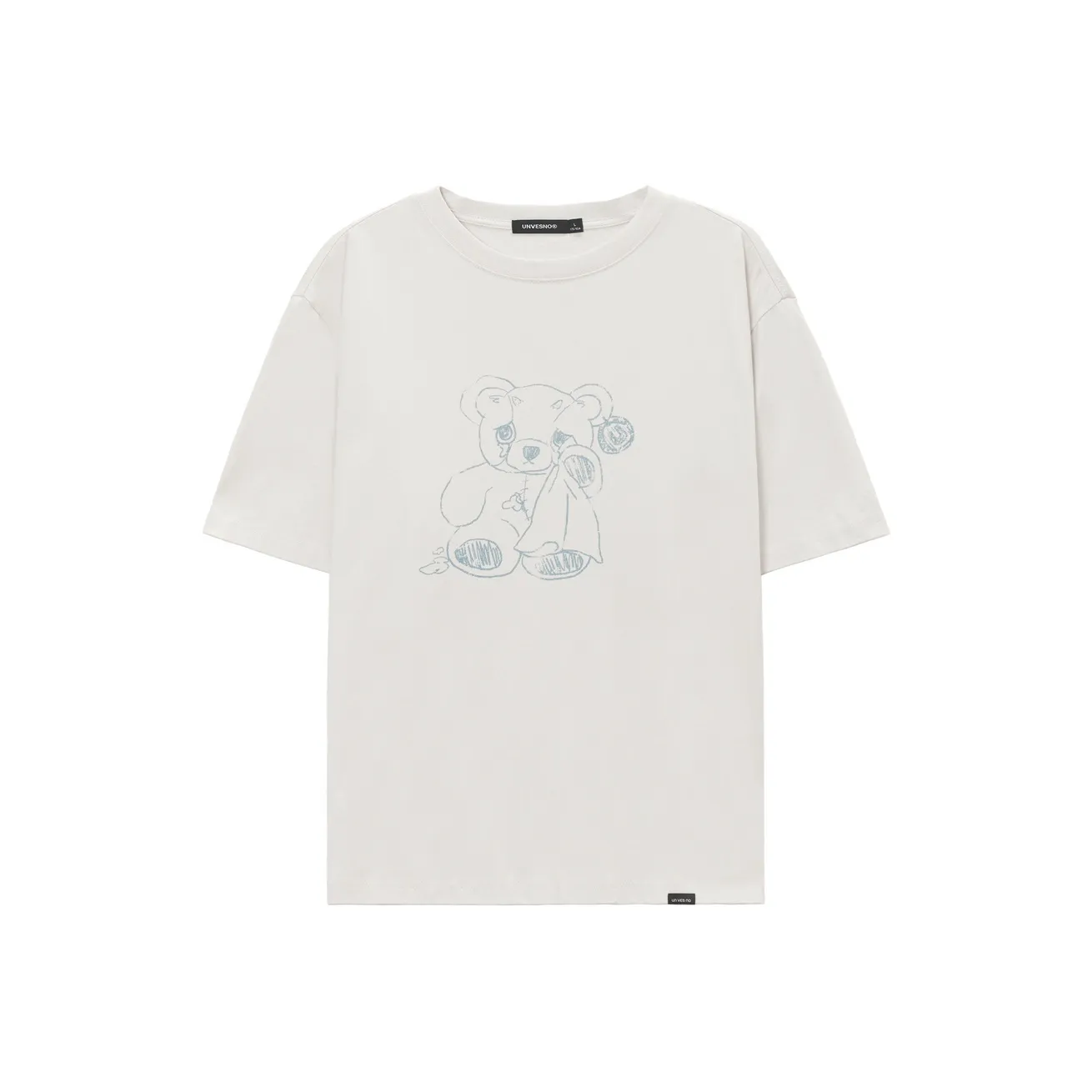 UNVESNO Туманно-белый Серый, Стандартное издание Унисекс T Рубашки