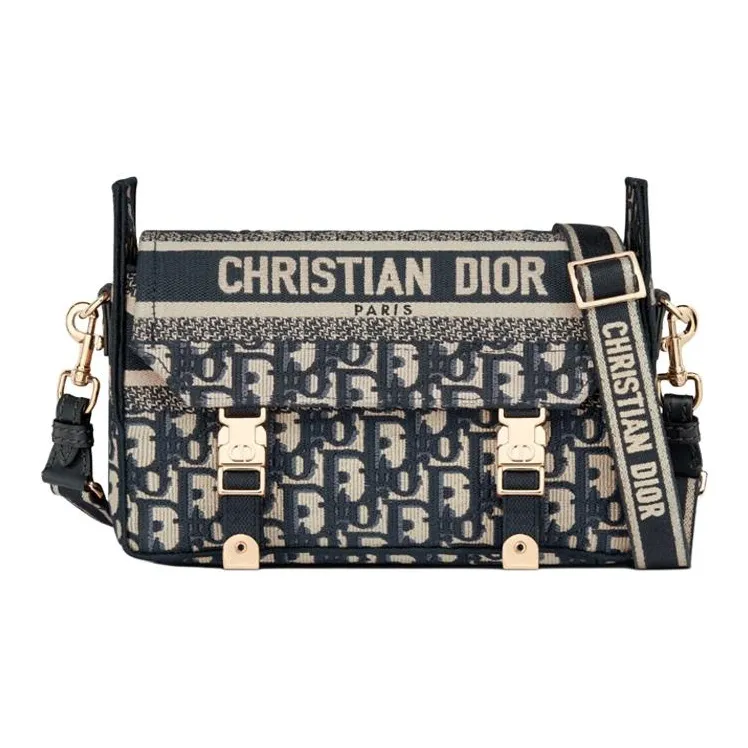 DIOR DiorCamp Canvas Bag, Messenger Bag, Shoulder Bag, Crossbody Bag Trumpets Women's Black