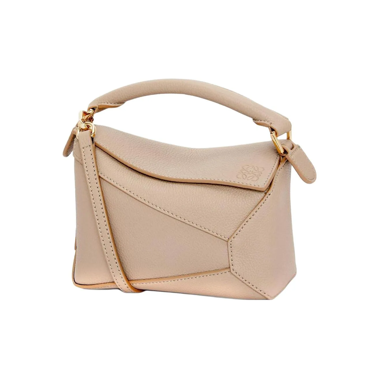 LOEWE Puzzle Soft Grain Calfskin Shoulder Bag, Crossbody Bag, Handbag Mini Women's Sand