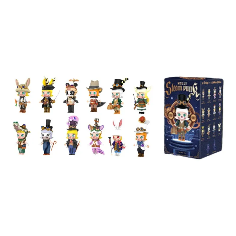 POP MART Молли Steampunk Collection Steampunk Collection Слепые коробки Один Mystery Коробка Целая коробка 12 шт