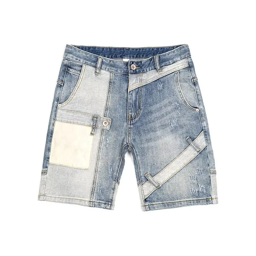 GEOGRE ALEX Blue Men's Denim Shorts GEOGRE ALEX Синий Мужские Джинсовые Шорты