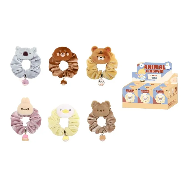 POP MART DIMOO Animal Kingdom Collection Hair Tie Mystery Boxes Single Mystery Box/Full Box 6 Pcs