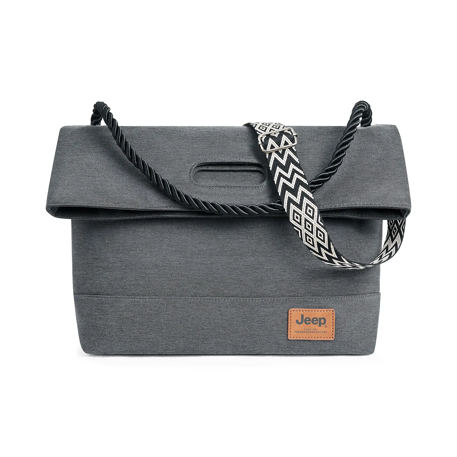 JEEP Деним Сумка через плечо Сумка на плечо Стандартная Унисекс Синий Черный