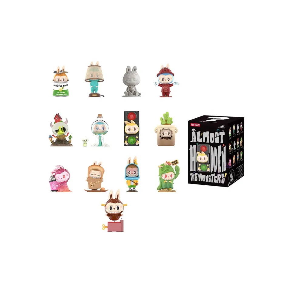 POP MART Labubu MONSTERS Invisible Me Collection Фигурка Mystery Коробка Слепые коробки Один Mystery Коробка Целая коробка 12 шт