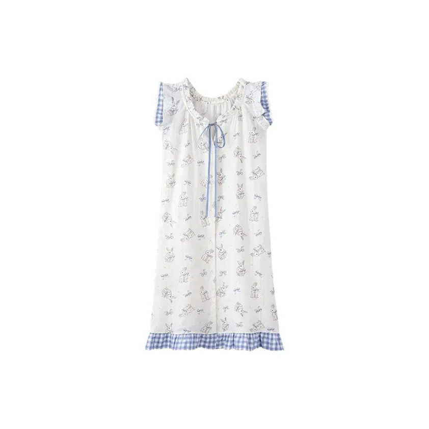 MEIJIAO Летняя Тонкая Пижама и Домашняя Одежда для Женщин MID Длина