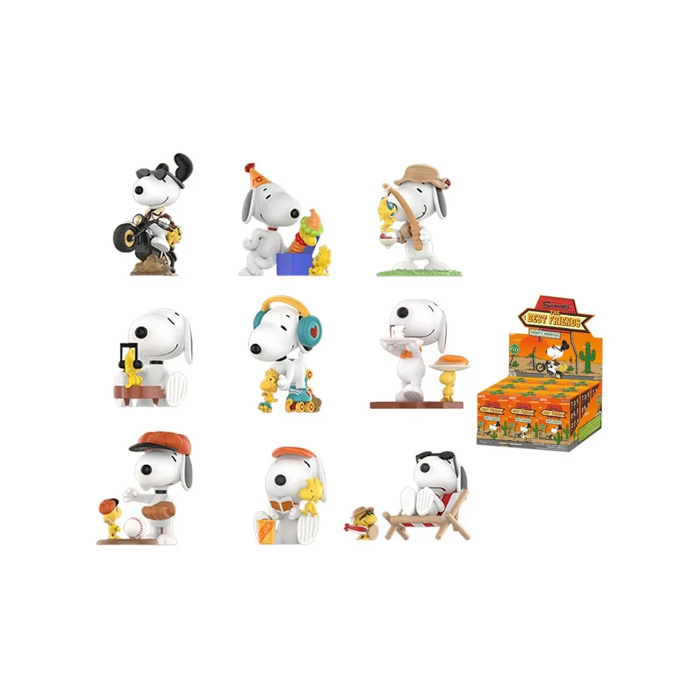 POP MART SNOOPY Best BFF Коллекция Слепые коробки Один Blind Коробка Целая коробка 9 шт