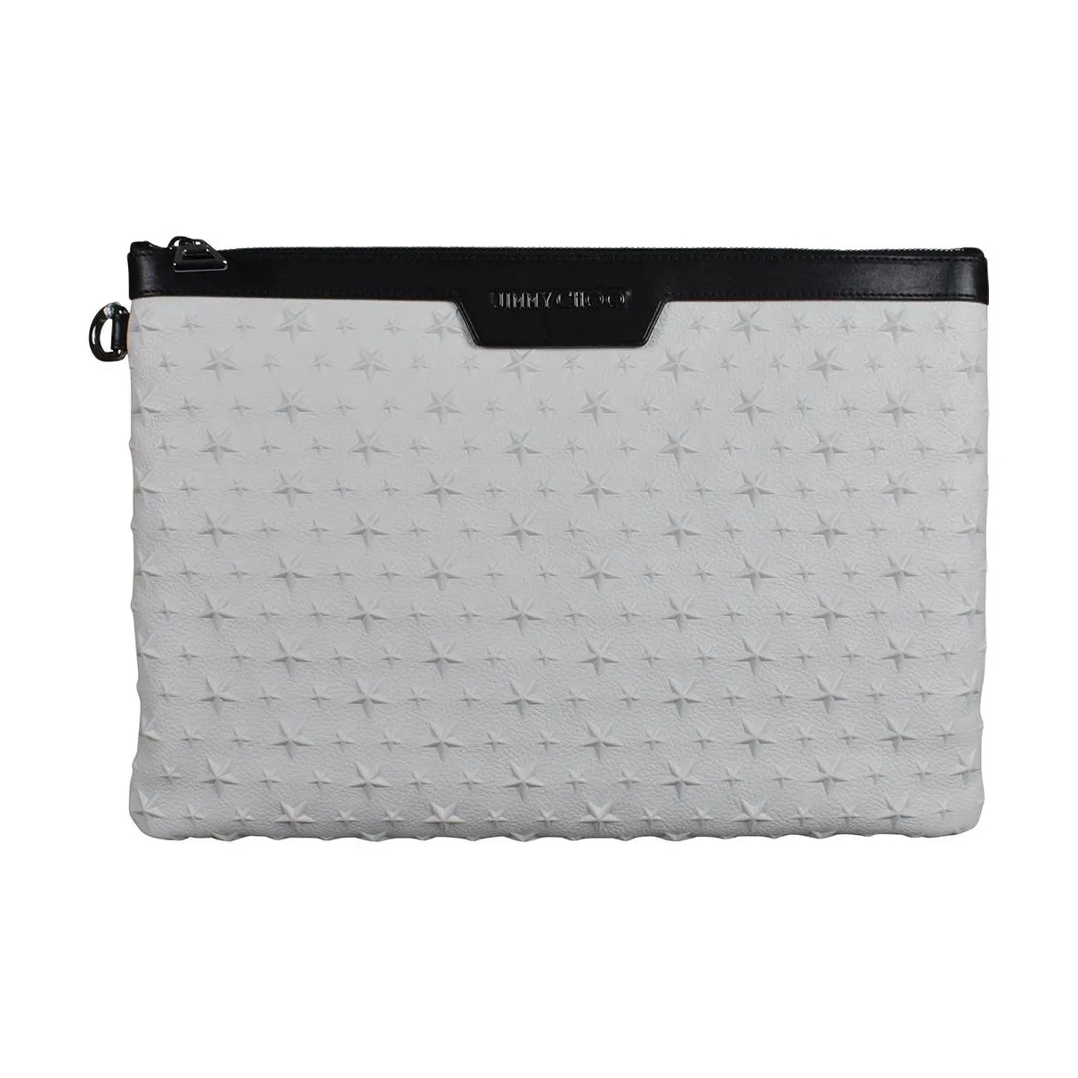 Jimmy Choo Leather Clutch Men's White