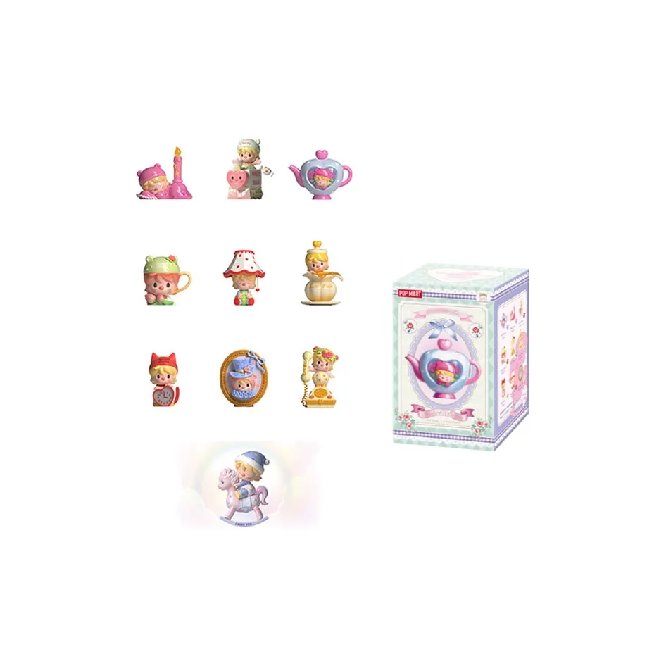 POP MART Little Sweet Bean Heart Afternoon Tea Коллекция Слепые коробки Один Mystery Коробка Целая коробка 12 шт