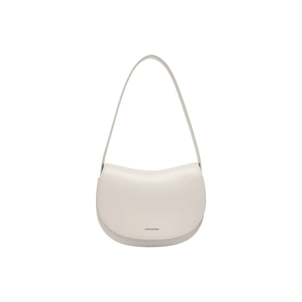 Tanita West Коровья кожа Седло Сумка Подмышечный Сумка Сумка на плечо Маленькая Женская Серо-белая