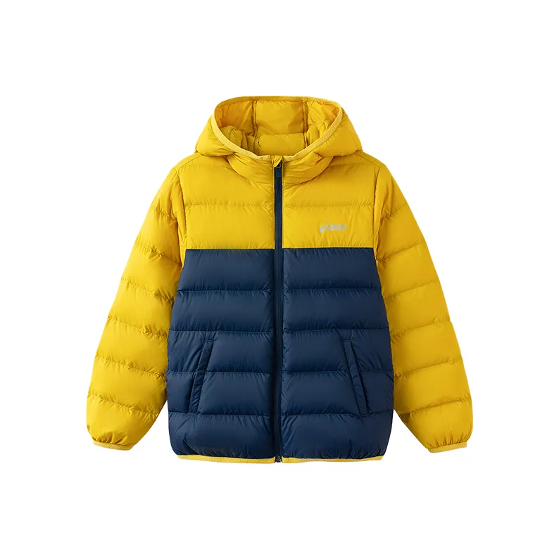 ASICS Пуховик Sports Performance 25 Зимний Тройная защита Легкий Желтый Синий Многоцветный Подростки