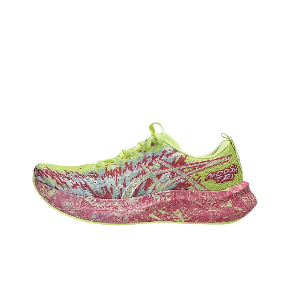 Asics NOOSA TRI 16 Амортизация Износостойкий Низкий Топ Беговые кроссовки Женские Красный