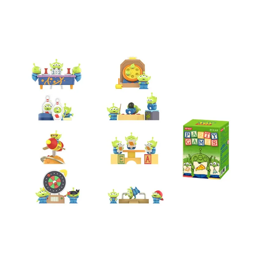 POP MART Alien Party Game Collection Слепые коробки Single Mystery Box Целая коробка 8 шт