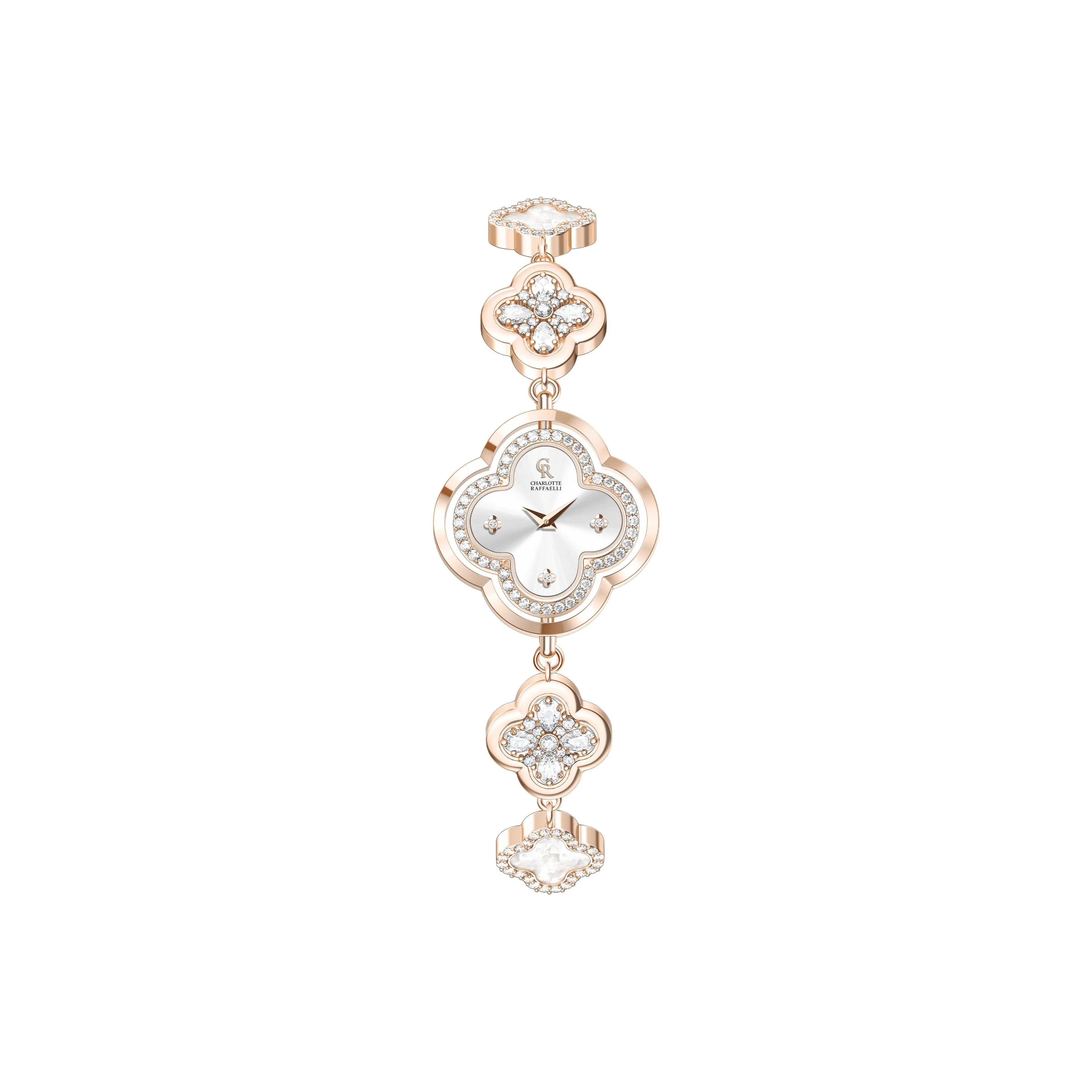 CHARLOTTE RAFFAELLI· Наручные часы Кварцевый механизм Медный ремешок Серебристый циферблат Женские часы Коробка