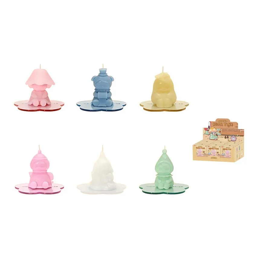 POP MART Коллаборация Pucky Эльф Stay at Home Коллекция Ароматерапия Слепые коробки Один Mystery Коробка Целая коробка 6 шт