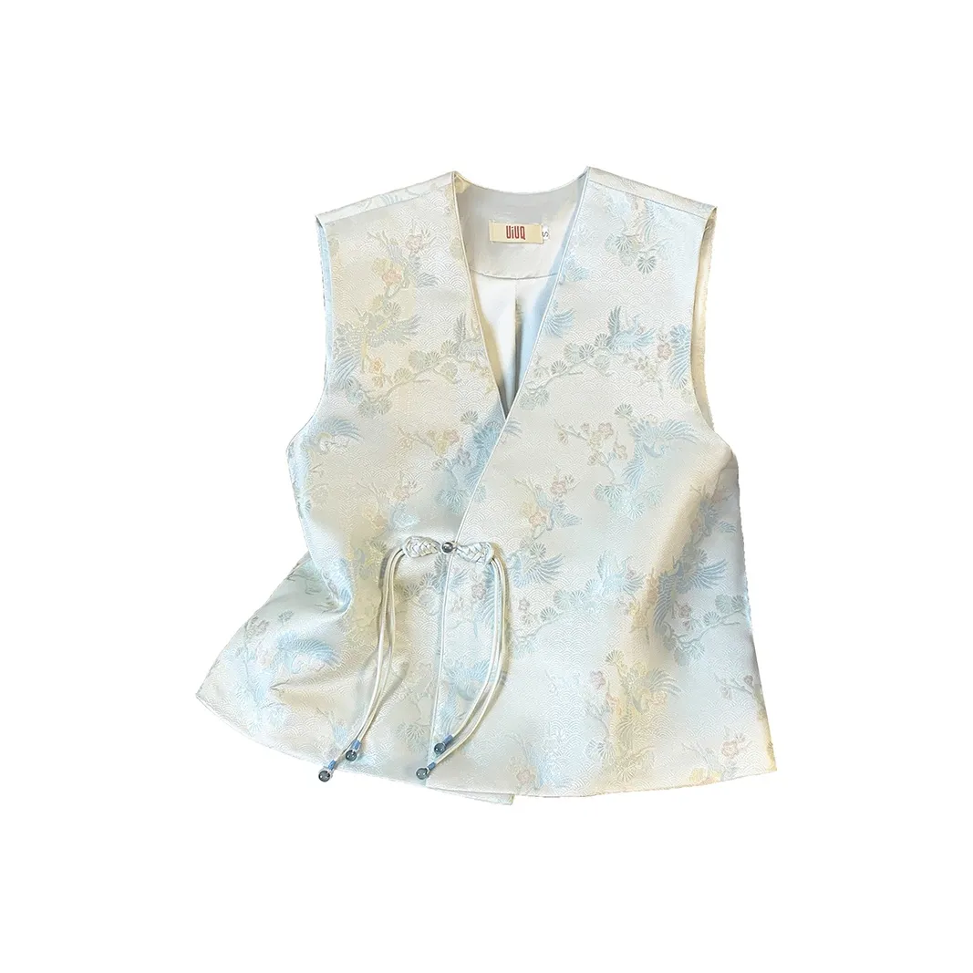 SIXUSICHOU Сосна And Журавль Жилет Женские Жилеты