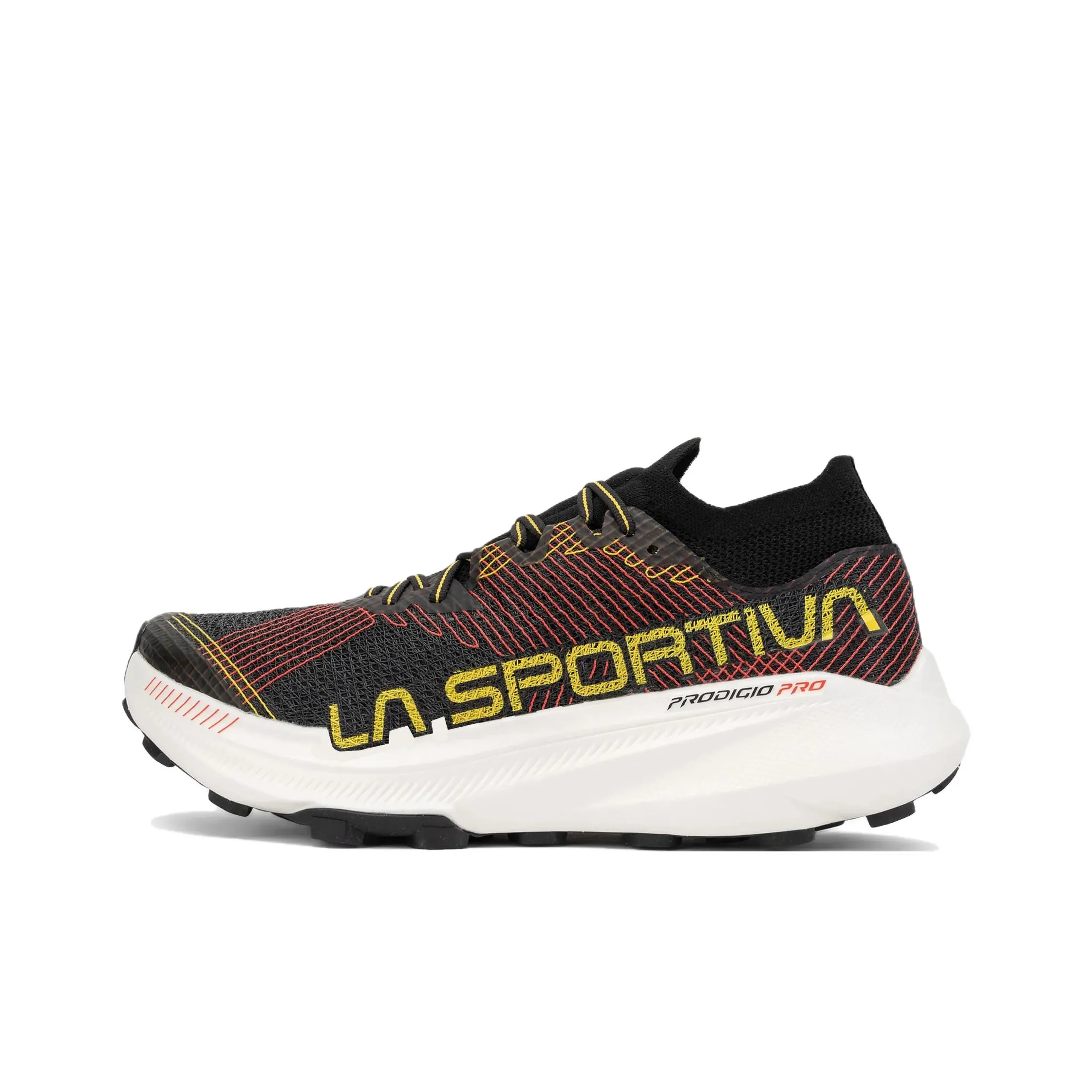 LA SPORTIVA Prodigio Pro Устойчивые к истиранию Низкие Беговые кроссовки Мужские Черные Желтые