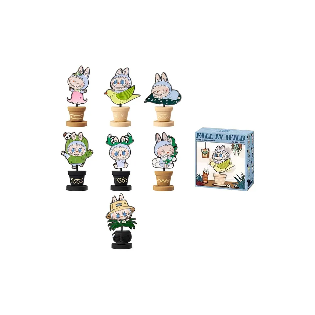 POP MART THE MONSTERS Spring Wild AT Home Collection Badge Mystery Box Blind Box Single Mystery Box Full Box 6 Pack