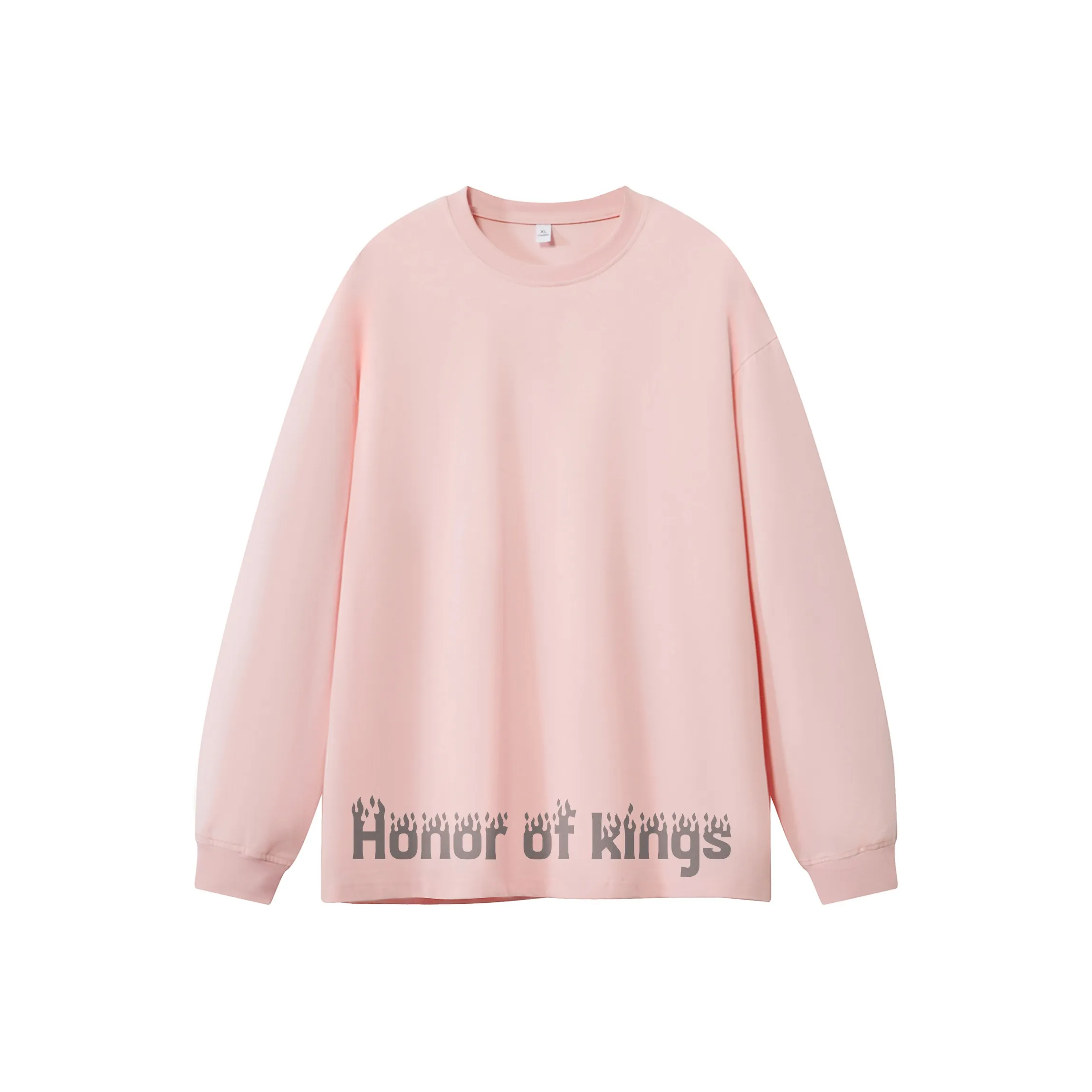 Honor of Kings Длинный рукав Т-рубашка Слоган Секция Унисекс