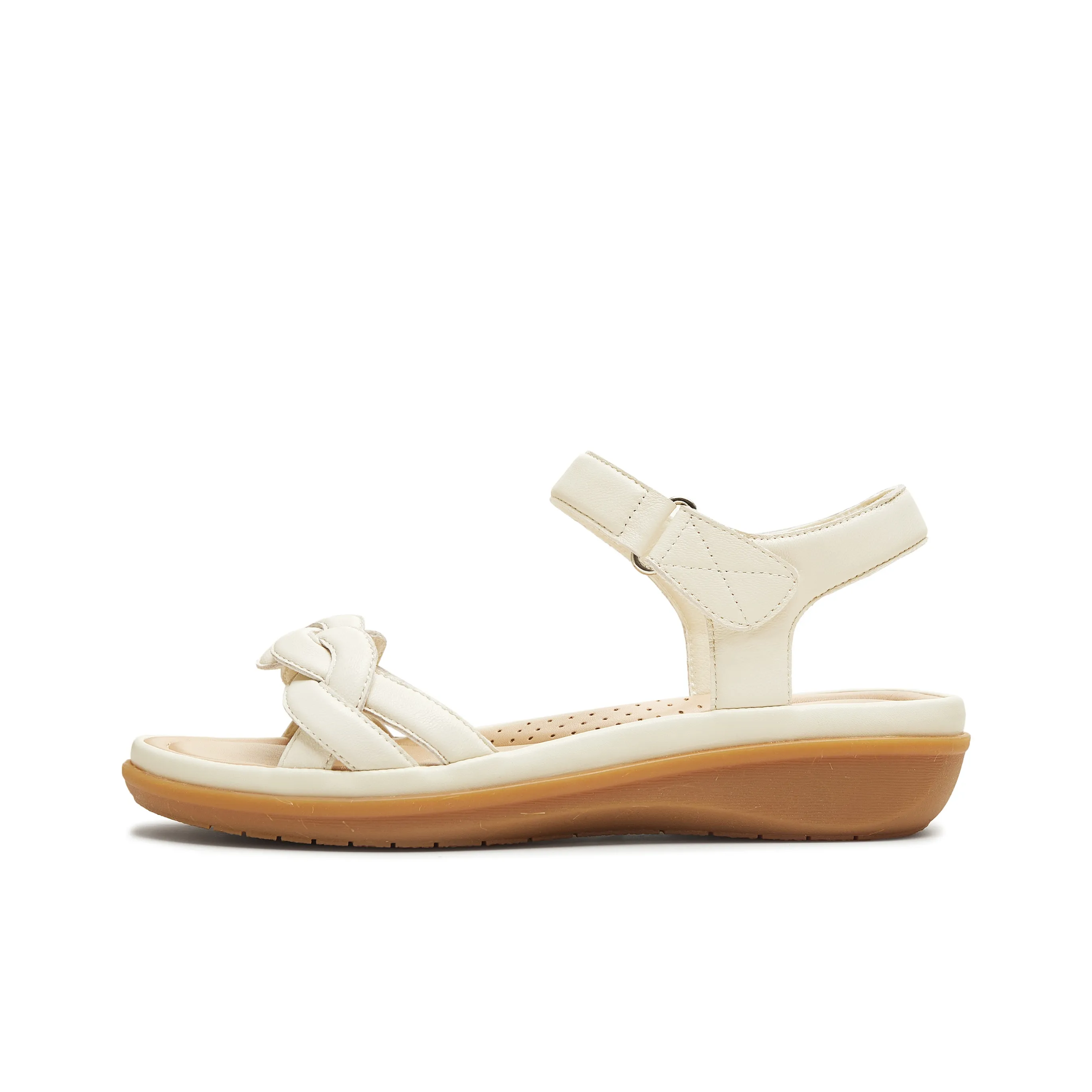 Teenmix Southern Франция Holiday Collection Sheepskin Woven Fabric One Strap Sandals Women's