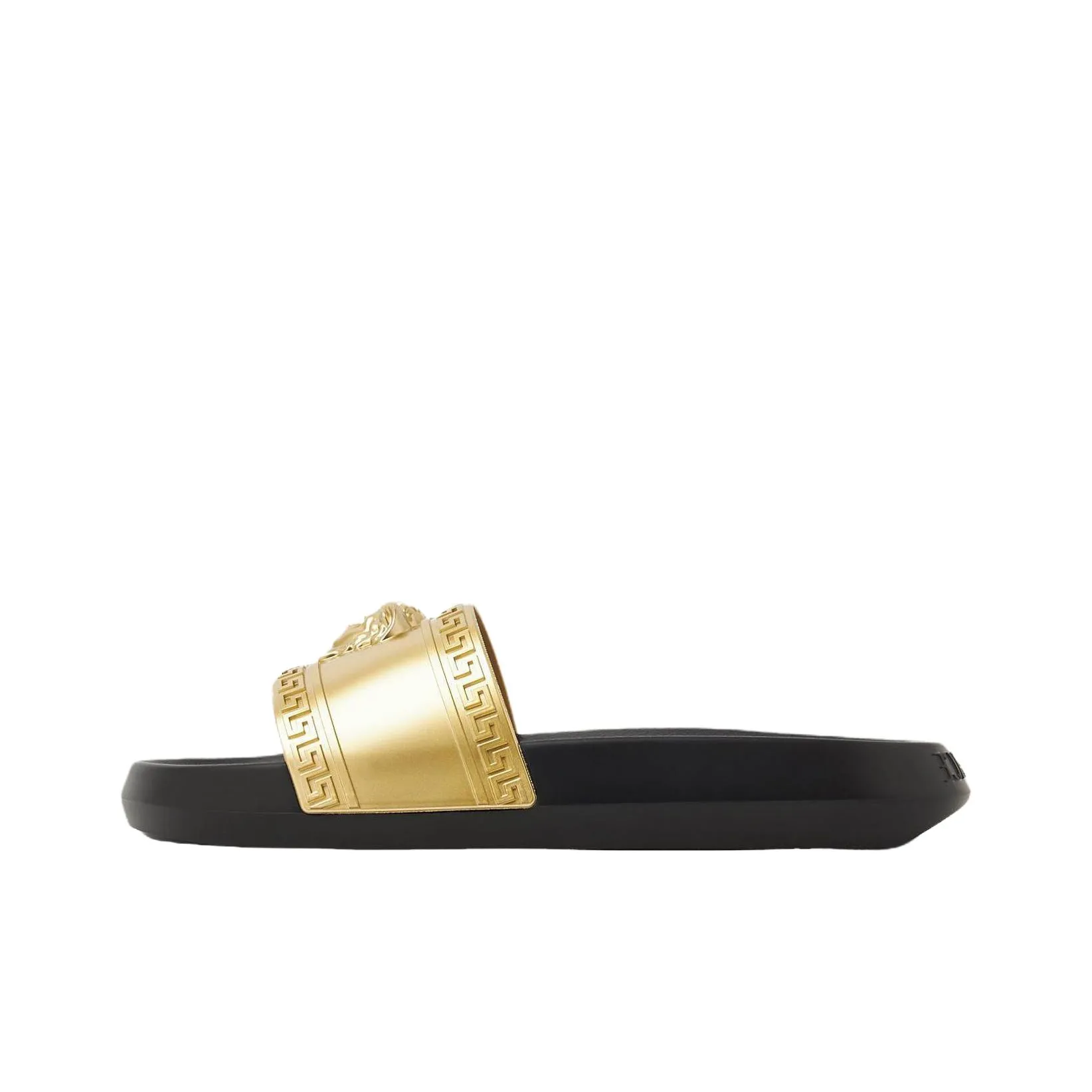 VERSACE Palazzo Medusa Pool Slide Gold Black