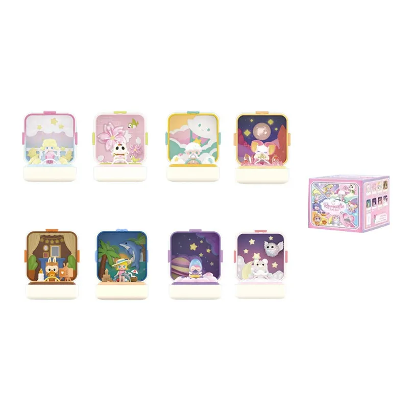 POP MART Romantic Fingertip Collection Сценарий Фигурка Кольцо Слепые коробки Один Mystery Коробка Целая коробка 8 шт