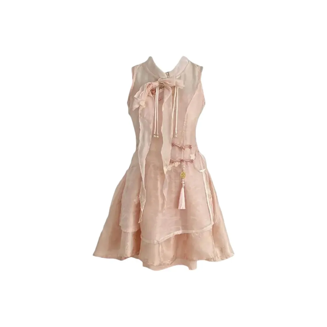 ETSE Розовый Двухкомпонентный Набор Платьев Женские Платья без рукавов