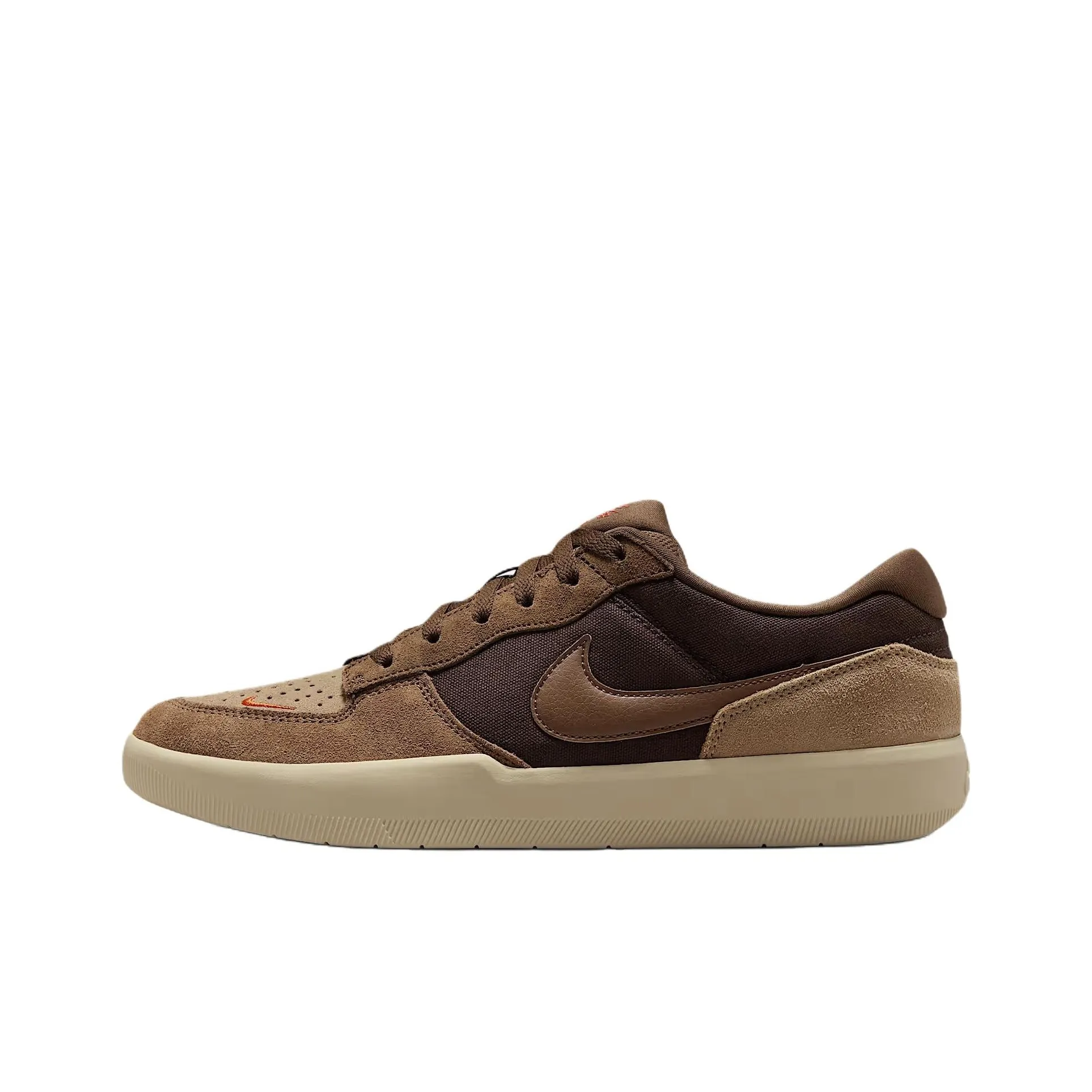 Nike SB Force 58 Slip-resistant Abrasion-resistant Low-top Skateboard Shoes Unisex Brown Найк SB Force 58 Противоскользящие Устойчивые к истиранию Низкие Кеды для скейтбординга Унисекс Коричневый