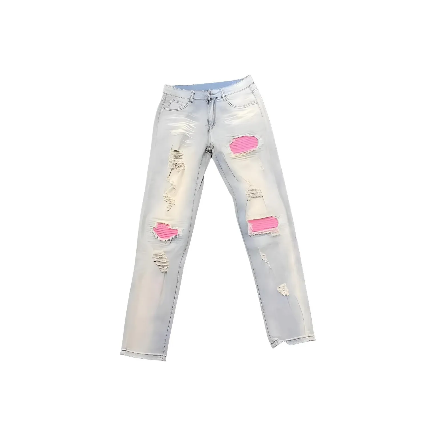 HYUNDAI Желтый Грязный Мужские Джинсы